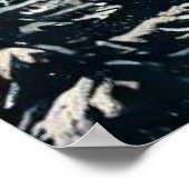 Elk in een mystiek bos onder een maanverlichte ber poster (Hoek)