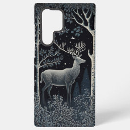 Elk in het bos om middernacht samsung galaxy hoesje