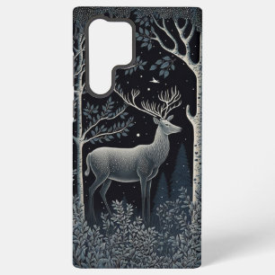 Elk in het bos om middernacht samsung galaxy hoesje