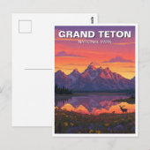 Elk in het Grand Teton National Park Briefkaart (Voorkant / Achterkant)