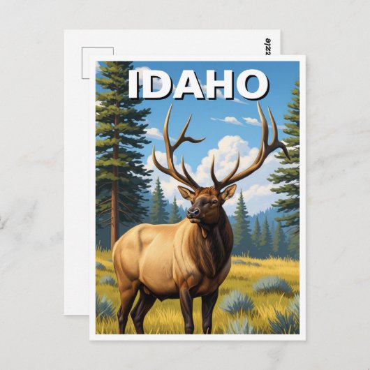 Elk in Idaho Briefkaart (Voorkant / Achterkant)