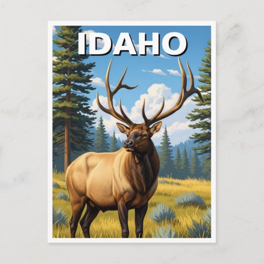Elk in Idaho Briefkaart (Voorkant)