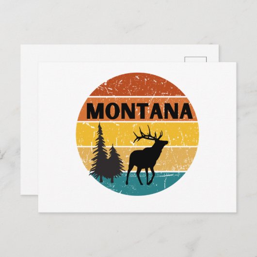 Elk in Montana Briefkaart (Voorkant / Achterkant)