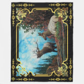 Elk in Montana Mountains, Bull en koe Fleece Blan (Voorkant)