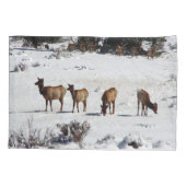Elk in sneeuwkushoesje kussensloop (Achterkant)