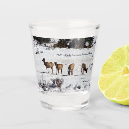 Elk in sneeuwschotglas shot glas