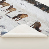 Elk in sneeuwsherpa blanket sherpa deken (3/4)