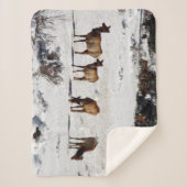 Elk in sneeuwsherpa blanket sherpa deken (Voorkant)