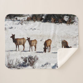 Elk in sneeuwsherpa blanket sherpa deken