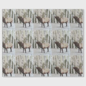 Elk in Snow Cadeaupapier (Vlak)
