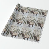 Elk in Snow Cadeaupapier (Uitgerold)