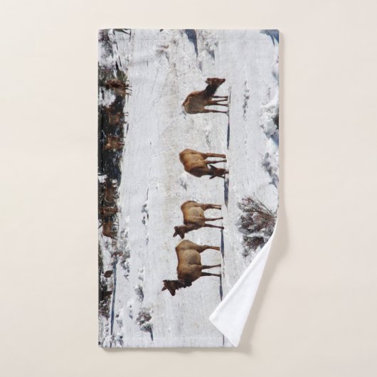 Elk in Snow-handdoekset Bad Handdoek (Handdoek)