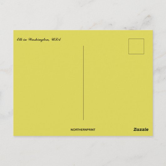 Elk in Washington USA Briefkaart (Achterkant)