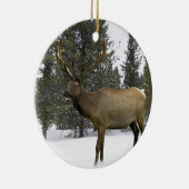 Elk in Winter Ornament (Rechts)