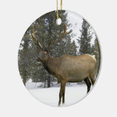 Elk in Winter Ornament (Links)
