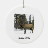 Elk in Winter Ornament (Achterkant)