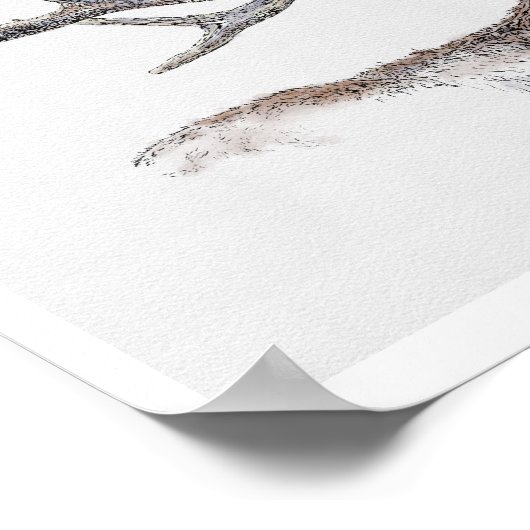 Elk Ink en Waterverf Poster (Hoek)