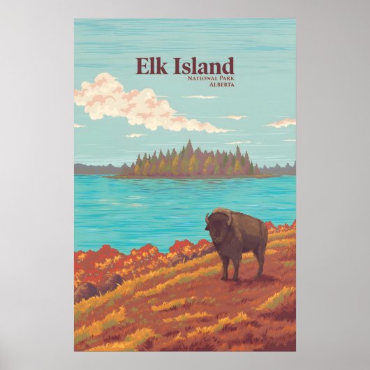 Elk Island National Park Alberta Canada Reizen Poster (Voorkant)