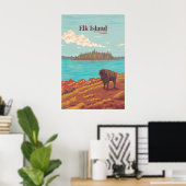 Elk Island National Park Alberta Canada Reizen Poster (Thuiskantoor)