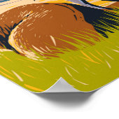 Elk Island National Park Canada Bison Vintage Poster (Hoek)