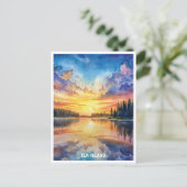 Elk Island National Park Waterverf Schilderij Briefkaart (Staand voorkant)