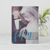 ELK JAAR - 50ste trouwdag & foto Kaart (Staand voorkant)