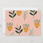 Elk jaar Abstracte bloemen Tea Party Birthday Kaart (Achterkant)
