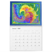 Elk jaar Abstracte moderne fractale kunst Kalender (Jan 2027)