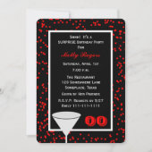 Elk jaar Adult Surprise Verjaardag in rood en zwar Kaart (Voorkant)