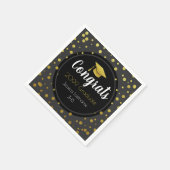 Elk jaar Afstuderen Gold Confetti Servet (Hoek)