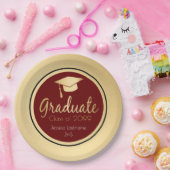 Elk jaar Afstuderen Gold Papieren Bordje (Feest)