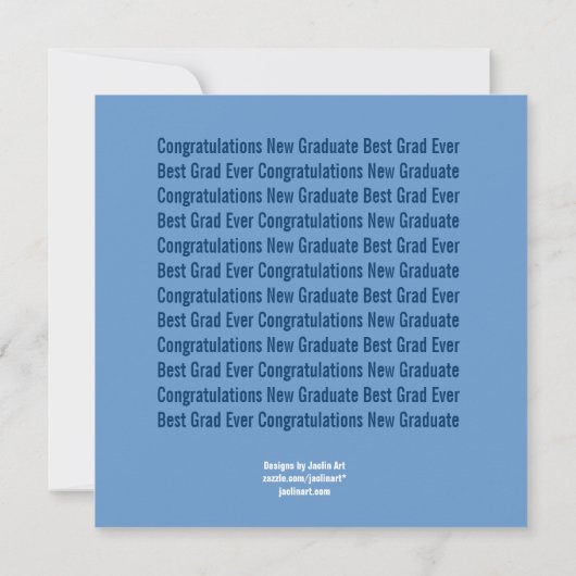 Elk jaar Afstuderen Navy Blue en Star Pattern Kaart (Achterkant)