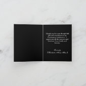 Elk jaar ~ Black/White Damask Afstuderen Hartelijk Bedankkaart (Binnen)