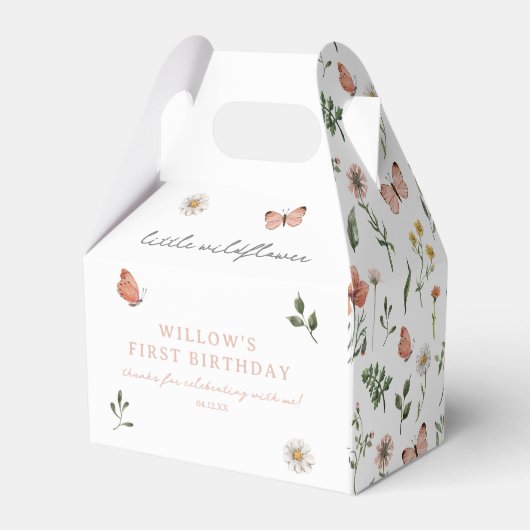 Elk jaar bloeiende bloem bedankdoosjes (Achterkant)