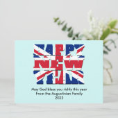 ELK JAAR Christelijk NIEUW JAAR BEDRIJFSTAK VK Feestdagenkaart (Staand voorkant)