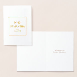 ELK JAAR Designer Parfum Fles Verjaardag Folie Kaarten