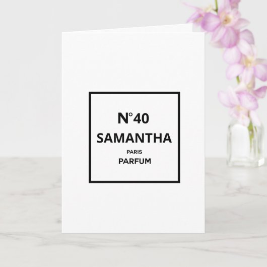 ELK JAAR Designer Parfum Fles Verjaardag Kaart (Orchidee)