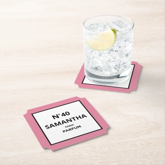 ELK JAAR Designer Parfum Fles Verjaardag Kartonnen Onderzetters (Insitu)