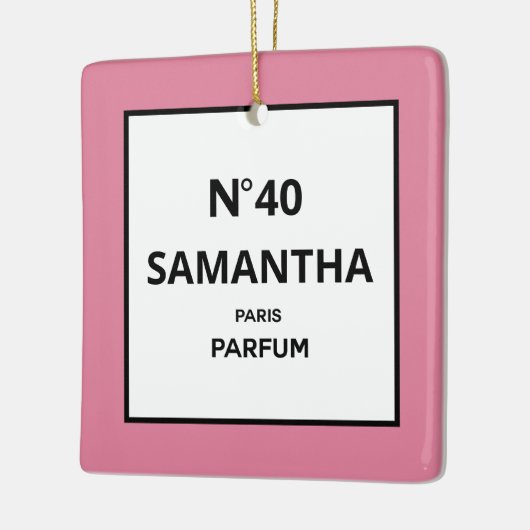 ELK JAAR Designer Parfum Fles Verjaardag Keramisch Ornament (Links)