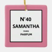 ELK JAAR Designer Parfum Fles Verjaardag Keramisch Ornament (Voorkant)