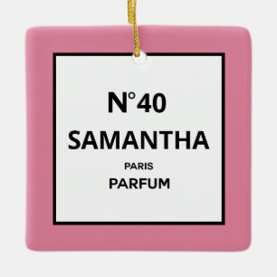 ELK JAAR Designer Parfum Fles Verjaardag Keramisch Ornament