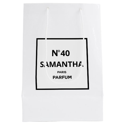 ELK JAAR Designer Parfum Fles Verjaardag Medium Cadeauzakje (Achterkant)