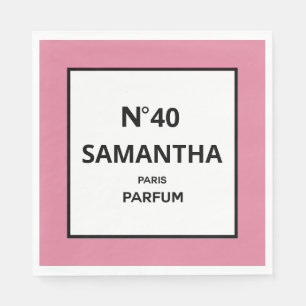 ELK JAAR Designer Parfum Fles Verjaardag Servet