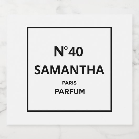 ELK JAAR Designer Parfum Fles Verjaardag Sparkling Wijnetiket (Enkel label)