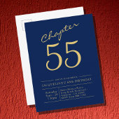 Elk jaar een blauwe gouddag uitnodiging briefkaart