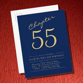 Elk jaar een blauwe gouddag uitnodiging briefkaart