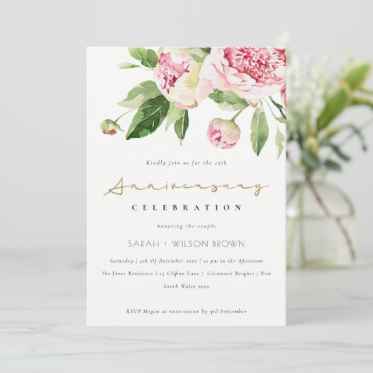 Elk jaar een Jubileum van de zachte bloeiende pony Kaart (Staand voorkant)