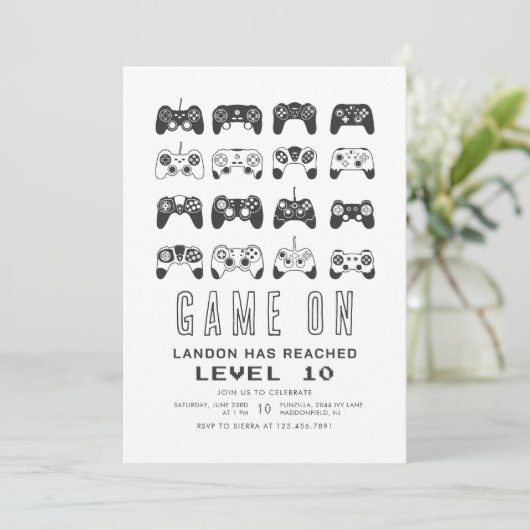 Elk jaar een minimalistisch gamerniveau op zaterda kaart (Staand voorkant)