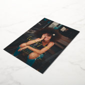 Elk jaar | Eenvoudige foto van Birthday Party Folie Uitnodiging (Gedraaid)