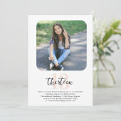 Elk jaar | Eenvoudige foto van Birthday Party Kaart (Staand voorkant)